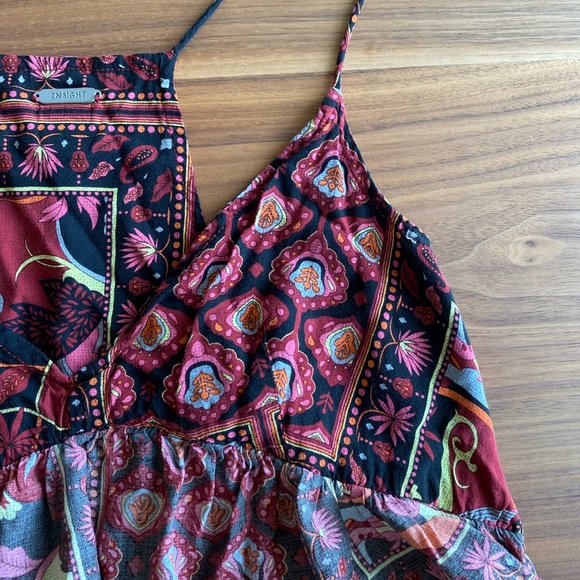 Insight Y2K Bohemian V-Neck Babydoll Mini Dress - Picture 6 of 9